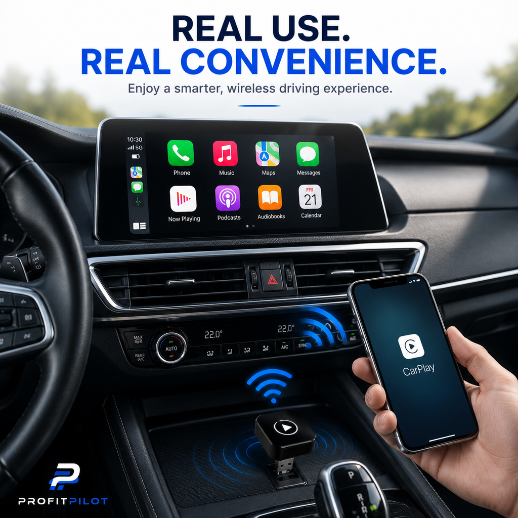 2-in-1 Wireless CarPlay & Android Auto Adapter for OEM Wired Systems